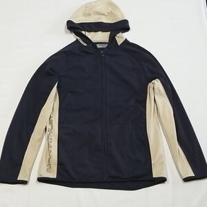 NFA Hoodie Men's Large Front Full Zip Side Pockets Vintage Dark Blue/Tan Snow